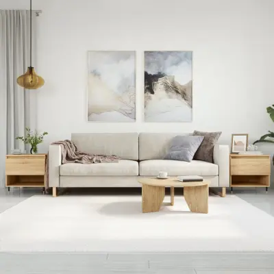 The Living Store Klubska mizica 2 kosa sonoma hrast 50x46x50 cm inženirski les - Klubska Mizica