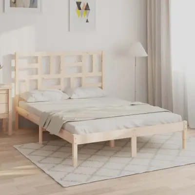 The Living Store Posteljni okvir trden les 150x200 cm - Posteljni Okvir