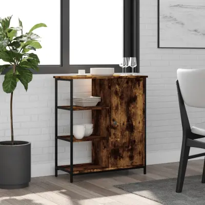 The Living Store Komoda dimljeni hrast 70x30x80 cm inženirski les - Komoda