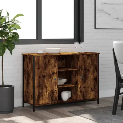 The Living Store Komoda dimljeni hrast 100x35x70 cm inženirski les - Komoda