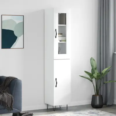 The Living Store Visoka omara bela 34,5x34x180 cm inženirski les - Visoka Omara