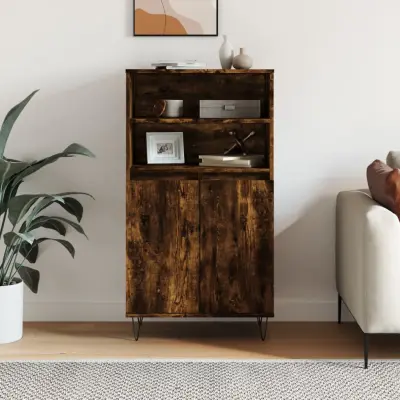 The Living Store Visoka omara dimljen hrast 60x36x110 cm inženirski les - Visoka Omarica