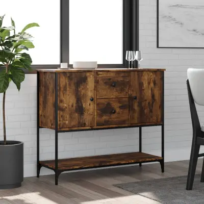 The Living Store Komoda dimljeni hrast 100x36x85 cm inženirski les - Komoda