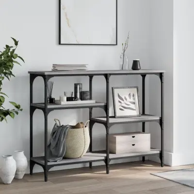 The Living Store Konzolna mizica siva sonoma 102x29x75 cm inženirski les - Konzolna Mizica