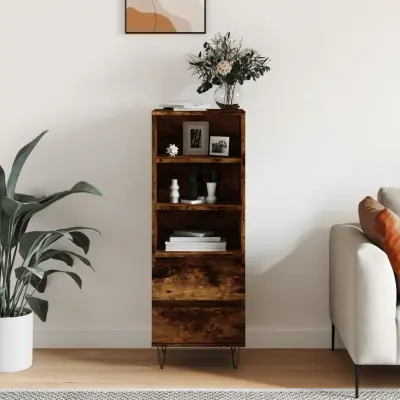 The Living Store Visoka omara Dimljeni hrast 40x36x110 cm inženirski les - Visoka Omarica