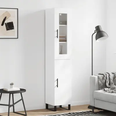The Living Store Visoka omara bela 34,5x34x180 cm inženirski les - Visoka Omara