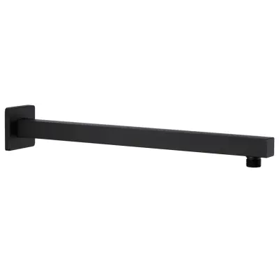 The Living Store Podporna ročica za tuš kvadratna nerjaveče jeklo 201 črna 40 cm - Podporna Ročica Za Tuš
