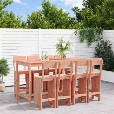 The Living Store Vrtna barska garnitura 9-delna trden les douglas - Vrtna Barska Garnitura