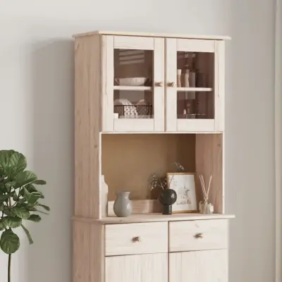 The Living Store Zgornji del komode ALTA 77x30x92 cm trdna borovina - Zgornji Del Komode