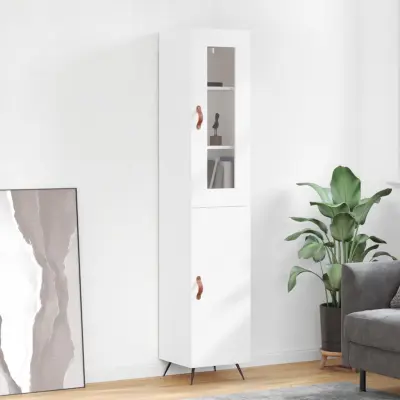 The Living Store Visoka omara bela 34,5x34x180 cm inženirski les - Visoka Omara