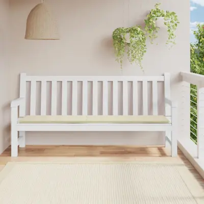 The Living Store Blazina za vrtno klop krem 200x50x3 cm oxford tkanina - Blazina Za Vrtno Klop