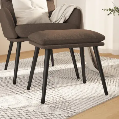 The Living Store Stolček za noge taupe 45x29,5x35 cm blago - Stolček Za Noge