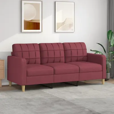 The Living Store Trosed vinsko rdeč 180 cm blago - Kavč Trosed