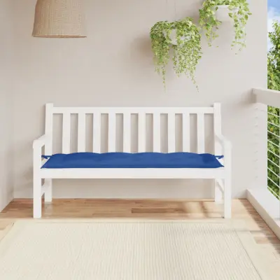 The Living Store Blazina za vrtno klop modra 150x50x7 cm oxford tkanina - Blazina Za Vrtno Klop