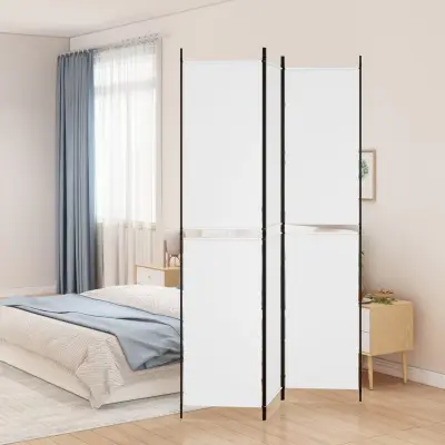 The Living Store Paravan 3-delni bel 150x220 cm blago - Paravan