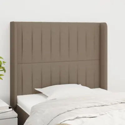 The Living Store Vzglavje z ušesi taupe 103x16x118/128 cm blago - Vzglavje