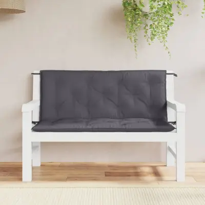 The Living Store Blazina za vrtno klop 2 kosa antracit 120x50x7cm oxford tkanina - Blazina Za Vrtno Klop