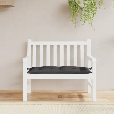 The Living Store Blazina za vrtno klop črna 110x50x7 cm oxford tkanina - Blazina Za Vrtno Klop