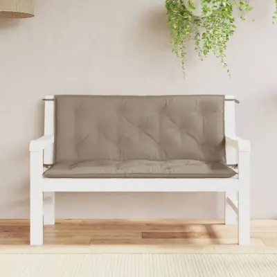 The Living Store Blazina za vrtno klop 2 kosa taupe 120x50x7cm oxford tkanina - Blazina Za Vrtno Klop