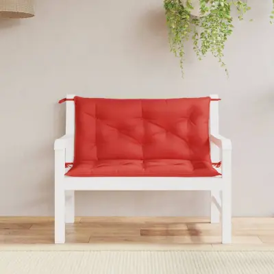 The Living Store Blazina za vrtno klop 2 kosa rdeča 100x50x7cm oxford tkanina - Blazina Za Vrtno Klop