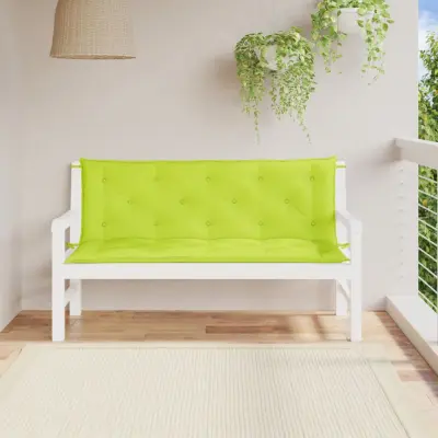 The Living Store Blazina za vrtno klop 2 kosa svetlo zelena oxford tkanina - Blazina Za Vrtno Klop