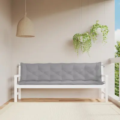 The Living Store Blazina za vrtno klop 2 kosa siva 200x50x7cm oxford tkanina - Blazina Za Vrtno Klop
