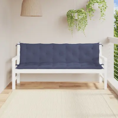 The Living Store Blazina za vrtno klop 2 kosa modra 180x50x7 cm oxford tkanina - Blazina Za Vrtno Klop