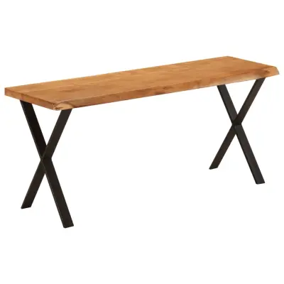 The Living Store Klop z naravnim robom 105 cm trden akacijev les - Klop