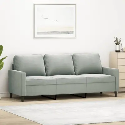 The Living Store Trosed svetlo siv 180 cm žamet - Trosed