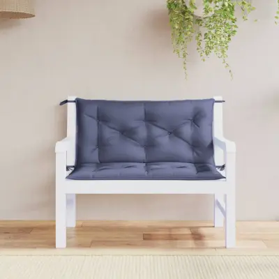 The Living Store Blazina za vrtno klop 2 kosa modra 100x50x7 cm oxford tkanina - Blazina Za Vrtno Klop