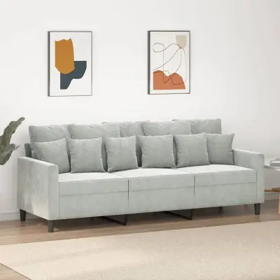 The Living Store Trosed svetlo siv 180 cm žamet - Trosed