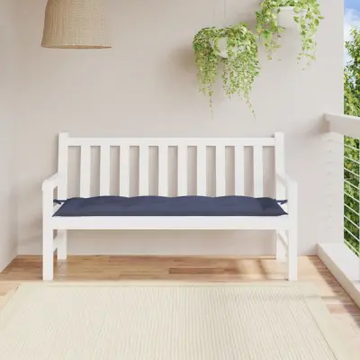 The Living Store Blazina za vrtno klop mornarsko modra 150x50x7cm oxford tkanina - Blazina Za Vrtno Klop