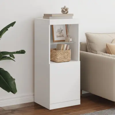 The Living Store Komoda z LED lučkami bela 41x37x100 cm - Komoda