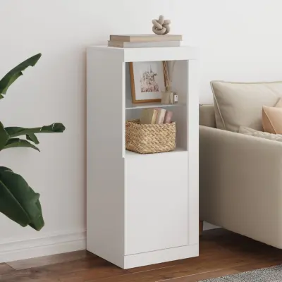 The Living Store Komoda z LED lučkami bela 41x37x100 cm - Komoda