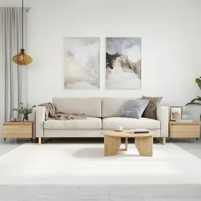The Living Store Klubska mizica 2 kosa sonoma hrast 50x46x35 cm inženirski les - Klubska Mizica