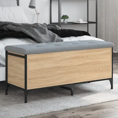 The Living Store Klop za shranjevanje sonoma hrast 102x42x45 cm inženirski les - Klop Za Shranjevanje