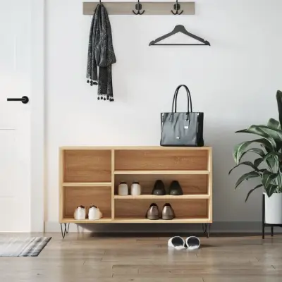 The Living Store Omarica za čevlje sonoma hrast 102x36x60 cm inženirski les - Omarica Za Čevlje