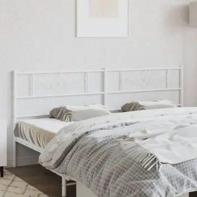 The Living Store Kovinsko vzglavje belo 193 cm - Vzglavje