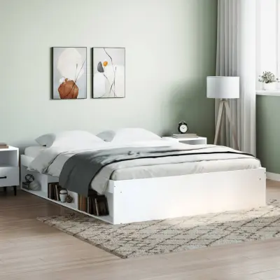 The Living Store Posteljni okvir bel 140x200 cm - Posteljni Okvir