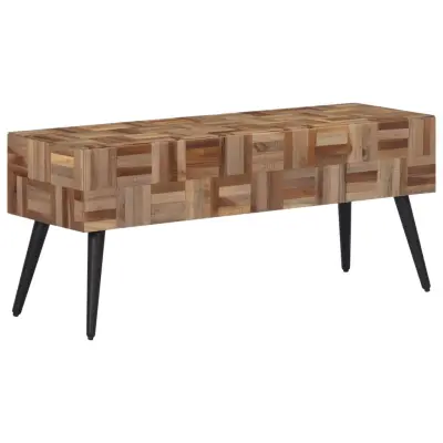 The Living Store Klop 110x35x45 cm trdna predelana tikovina - Klop
