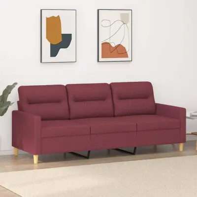 The Living Store Trosed vinsko rdeč 180 cm blago - Kavč Trosed