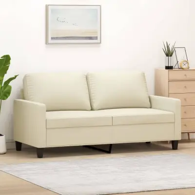 The Living Store Dvosed krem 140 cm umetno usnje - Kavč Dvosed