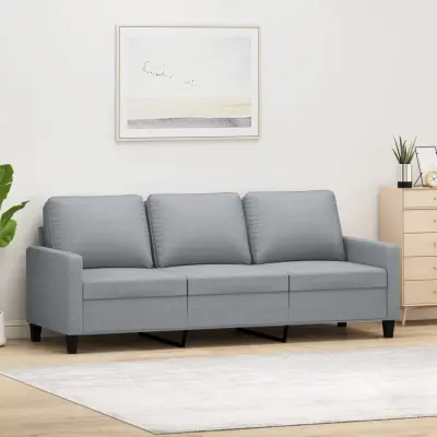 The Living Store Kavč trosed svetlo siv 180 cm blago - Kavč Trosed