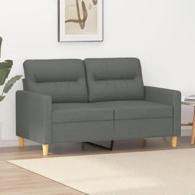 The Living Store Dvosed temno siv 120 cm blago - Kavč Dvosed