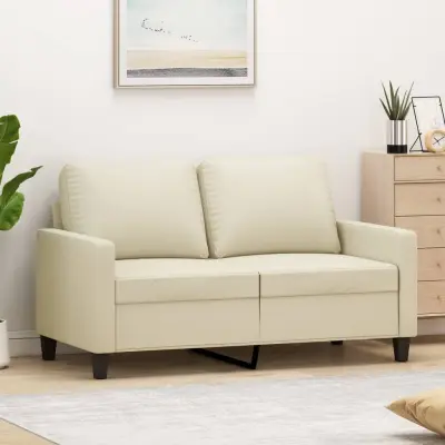 The Living Store Dvosed krem 120 cm umetno usnje - Kavč Dvosed