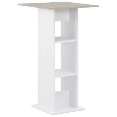 The Living Store Barska miza bela in betonska 60x60x110 cm - Barska Miza