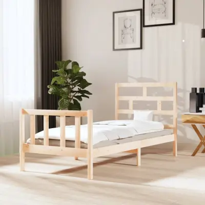 The Living Store Posteljni okvir iz borovine 100x200 cm - Posteljni Okvir