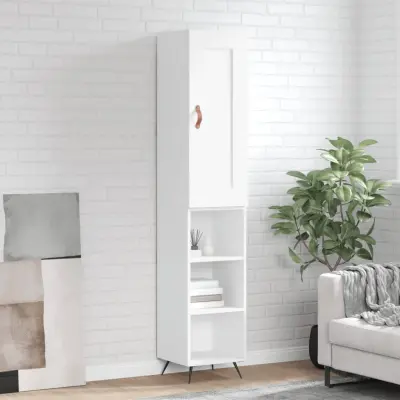 The Living Store Visoka omara bela 34,5x34x180 cm inženirski les - Visoka Omarica