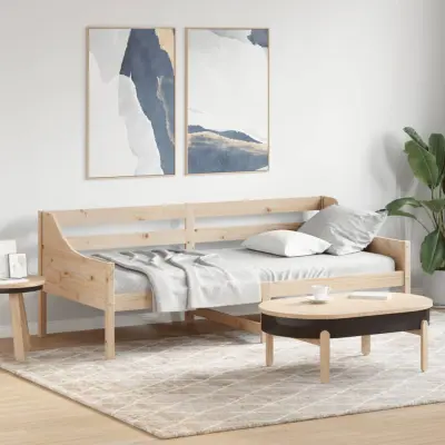 The Living Store Dnevna postelja 100x200 cm trdna borovina - Dnevna Postelja