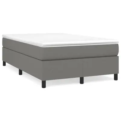 The Living Store Box spring postelja z vzmetnico temno siva 120x190 cm blago - Box Spring Postelja